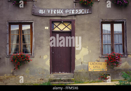 Frankreich, Maas (55), Dorf Beaulieu en Argonne, altes Café Stockfoto