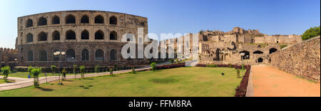 Golkonda Fort, Hyderabad City, Indien Stockfoto