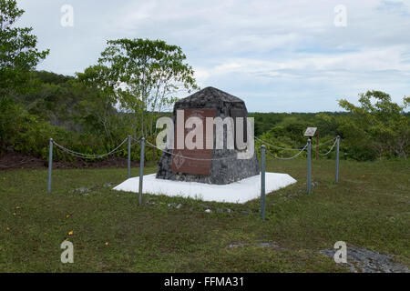 U.S. Marine Corps Memorial für Marines in der Schlacht von Peleliu, Palau 1944 kämpfte gegen Japan im zweiten Weltkrieg gefallenen Stockfoto