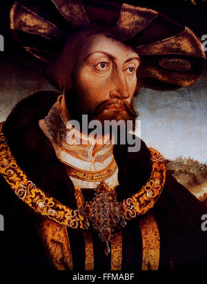 William IV "die unerschütterliche', 13.11.1493 - 7.3.1551, Herzog von Bayern 18.3.1508 - 7.3.1550, Porträt, Gemälde von Hans Wertinger, 1526, Artist's Urheberrecht nicht gelöscht werden Stockfoto