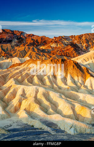 Sonnenaufgang am Zabriskie Point in Death Valley Nationalpark, Kalifornien Stockfoto