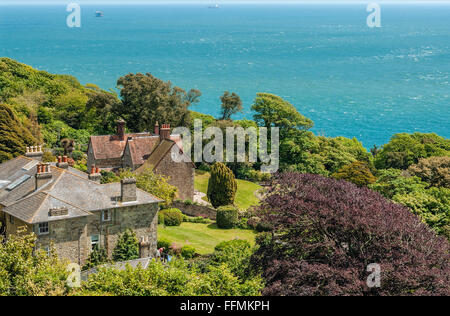 Südliche Küstenlandschaft auf Isle of Wight, Südengland Stockfoto