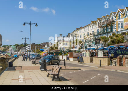 Sandown Beach Parade auf der Isle of Wight im Süden England Stockfoto