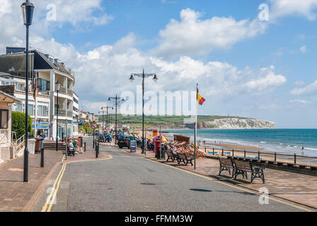 Sandown Beach Parade auf der Isle of Wight im Süden England Stockfoto