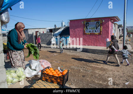 Kleinunternehmen im Flüchtlingslager im Nordirak Stockfoto