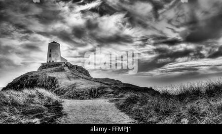 Llanddwyn Island Luftaufnahme von Llanddwyn Island Luftaufnahme von Llanddwyn Insel Llanddwyn Island (Ynys Llanddwyn) ist eine Magie Stockfoto