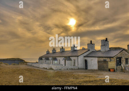 Llanddwyn Island Luftaufnahme von Llanddwyn Island Luftaufnahme von Llanddwyn Insel Llanddwyn Island (Ynys Llanddwyn) ist eine Magie Stockfoto