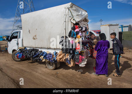 Kleinunternehmen im Flüchtlingslager im Nordirak Stockfoto