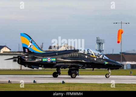 RAF Hawk T1 Tal Anglesey North Wales Uk. Stockfoto