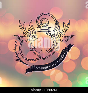 Zusammengesetztes Bild des Ankersymbol Stockfoto