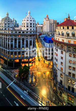 Luftaufnahme der Calle Florida (Fußgänger). Buenos Aires, Argentinien, Südamerika Stockfoto
