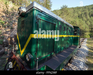 FAUR Diesellok L45H 096 von 1987 Sargan acht Schmalspur-Museumsbahn von Mokra Gora nach Sargan Vitasi, Serbien Stockfoto