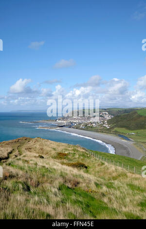 Die Stadt von Aberystwyth University betrachtet von Süden. Stockfoto