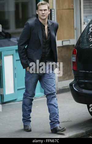 Lee Ryan gonna Soho House London 6 Bilder (Kredit Bild © Jack Ludlam) Stockfoto