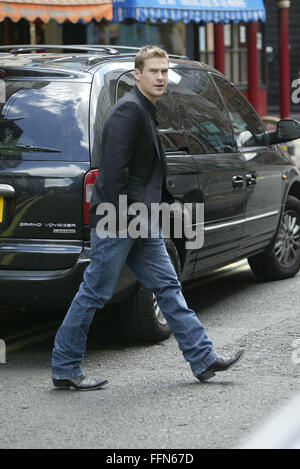 Lee Ryan gonna Soho House London 6 Bilder (Kredit Bild © Jack Ludlam) Stockfoto