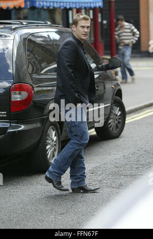 Lee Ryan gonna Soho House London 6 Bilder (Kredit Bild © Jack Ludlam) Stockfoto