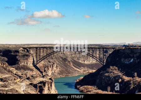 Perrine Bridge über den Snake River Canyon Stockfoto