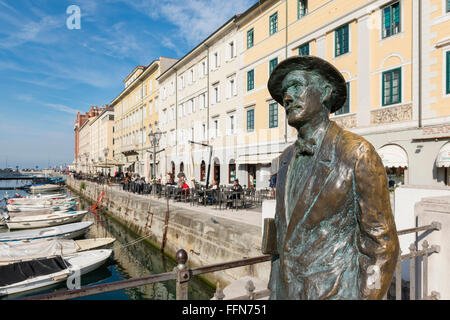 Statue von James Joyce in Triest, Italien, Europa Stockfoto