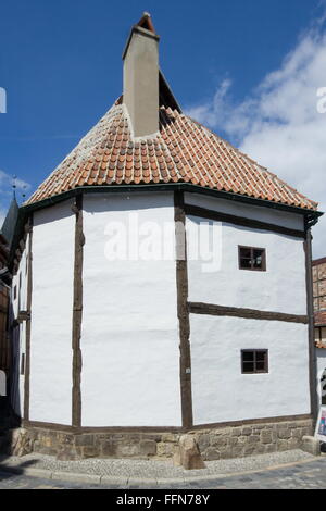 Geographie/Reisen, Deutschland, Sachsen-Anhalt, Quedlinburg, Gebäude, Ständerbauhaus, gebaut: aus dem 13. Jahrhundert, Außenansicht, Additional-Rights - Clearance-Info - Not-Available Stockfoto