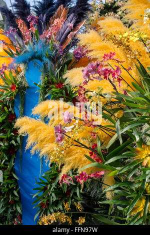 Orchid Festival Display in The Princes of Wales Conservatory in botanischen Gärten von Kew. London, UK Stockfoto