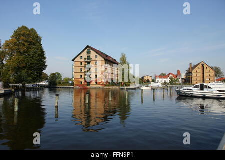 Geographie/Reisen, Deutschland, Mecklenburg-Vorpommern, Neustrelitz, Marina auf der Zierker See (See), Additional-Rights - Clearance-Info - Not-Available Stockfoto