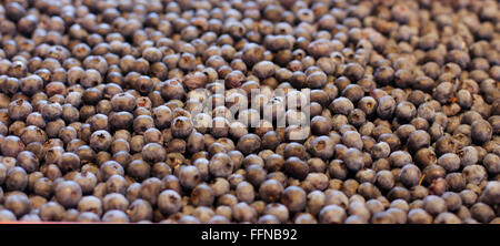 Frische Heidelbeeren Textur zertifiziert Bio Heidelbeeren in großen Haufen Stockfoto