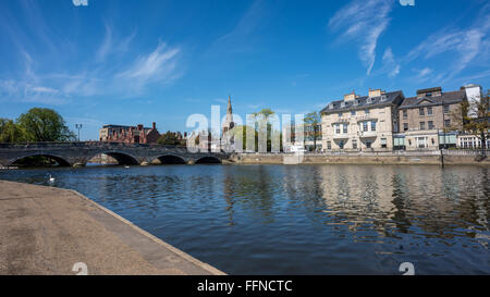 Der Fluss Ouse in Bedford, Bedfordshire zu begrüßen Stockfoto