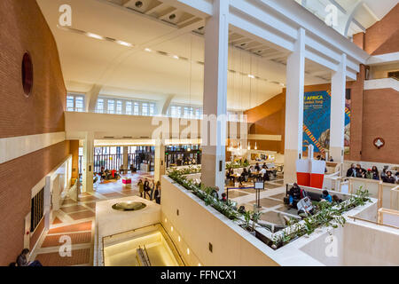 Atrium der British Library, London, England, UK Stockfoto