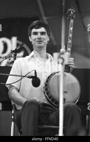 Mike Peters, beim 1982 Kool Jazz Festival in Waterloo Village, Stanhope New Jersey. Diese Veranstaltung fand am 26 Juni, und Peters spielte in Bob Wilbers "Bechet Legacy". Stockfoto