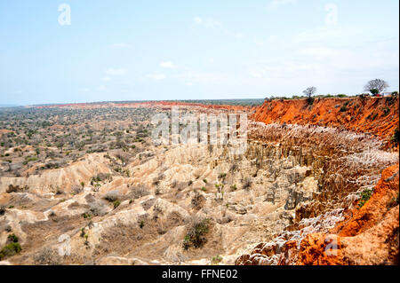 Miradouro da Lua ist eine Reihe von Klippen 40 km südlich von Luanda, Angola. Im Laufe der Zeit, Erosion durch Wind und Regen, die Erstellung der lunar Stockfoto