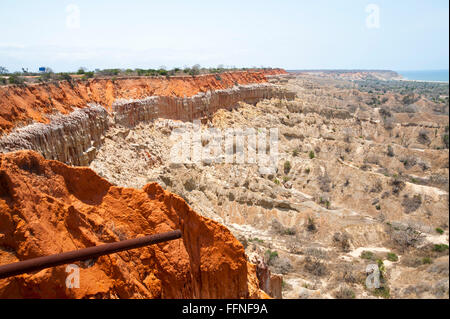 Miradouro da Lua ist eine Reihe von Klippen 40 km südlich von Luanda, Angola. Im Laufe der Zeit, Erosion durch Wind und Regen, die Erstellung der lunar Stockfoto