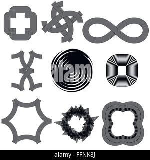 Set f verschiedene geometrische Formen Stock Vektor