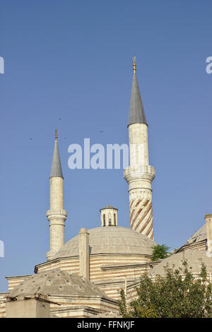 Minarette der Uc Serefeli Moschee in Edirne, Türkei Stockfoto