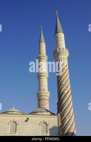 Minarette der Uc Serefeli Moschee in Edirne, Türkei Stockfoto