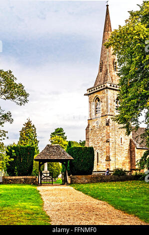 Senken Sie St. Marienkirche, Schlachten, Cotswolds, Gloucestershire, England Stockfoto