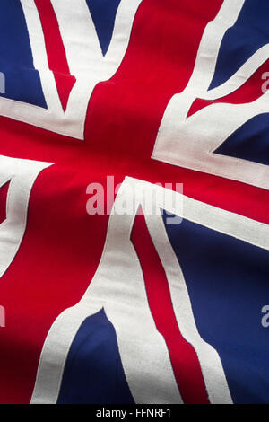 BRITISCHEN UNION JACK FLAGGE MACHTE DER GENÄHTE BAUMWOLLE BUNTING Stockfoto