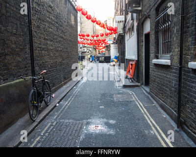 Laternen von Chinese New Year in Chinatown Stockfoto