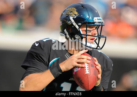 Jacksonville, FL, USA. 7. Oktober 2012. Jacksonville Jaguars quarterback Blaine Gabbert (11) beim Jags 41-3 gegen die Chicago Bears im EverBank Field am 7. Oktober 2012 in Jacksonville, Florida. ZUMA Press/Scott A. Miller. © Scott A. Miller/ZUMA Draht/Alamy Live-Nachrichten Stockfoto