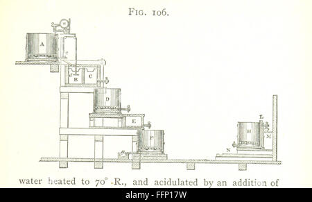 25 der "eine praktische Abhandlung über Metallurgie, adaptiert von der letzten deutschen Ausgabe von Professor K.s Metallurgie, von W. Crookes eine Stockfoto