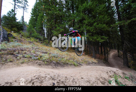 Rudy Rudolph Berg Bike Krug Mountain Ranch Routen Luft beim Stockfoto