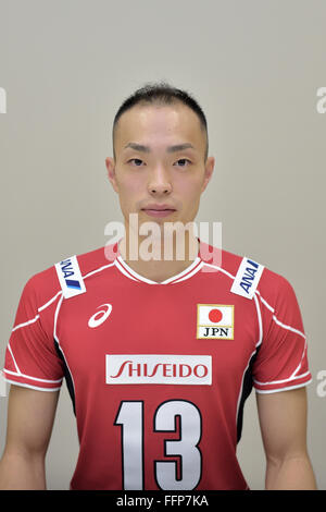 Tokio, Japan. 20. April 2015. Hideomi Fukatsu (JPN) Volleyball: Pressekonferenz des Männer Volleyball Japan Nationalmannschaft im National Training Center in Tokio, Japan. © Ryu Makino/AFLO/Alamy Live-Nachrichten Stockfoto