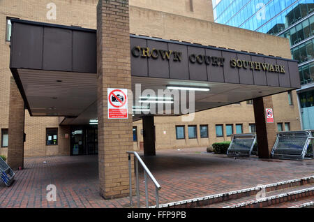 London, UK, 29. Dezember 2015, Southwark Crown Court Gebäude englischen Boden SE1. Stockfoto