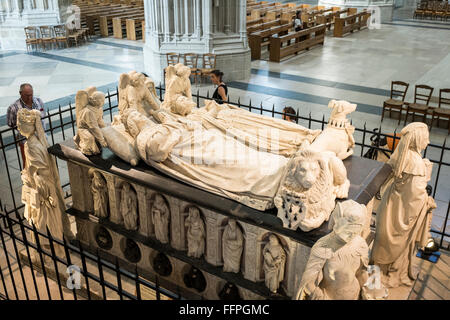 Das Grab von Herzog Franz II. von Bretagne und Marguerite de Foix, von Michel colombe, in der Kathedrale von Nantes, Frankreich Stockfoto