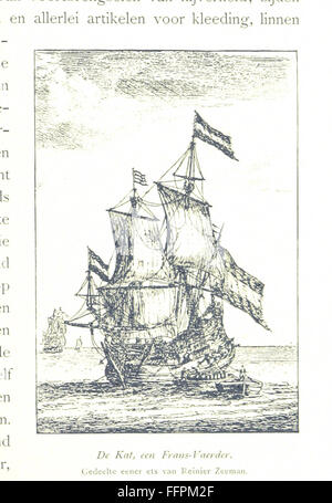 „Onze Gouden Eeuw“ (unser Goldenes Zeitalter) erkundet die Geschichte der niederländischen Republik während ihres Goldenen Zeitalters. Das Buch wird mit detaillierten Darstellungen unter der Aufsicht von J. H. illustriert, wobei der Schwerpunkt auf Kunst, Handel und Politik des Landes im 17. Jahrhundert liegt. Stockfoto