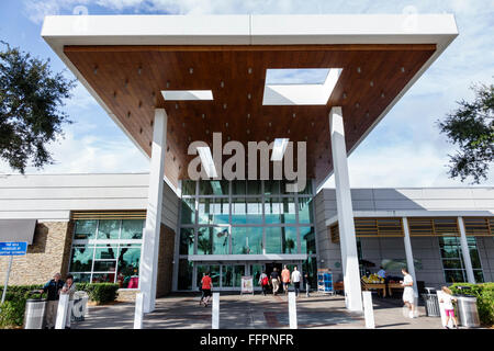 Florida South, Fort Ft. Drum Service Plaza, Turnpike, Autobahn, mautpflichtige Straße, Rasthaltestelle, Vorderseite, Eingang, FL151209006 Stockfoto