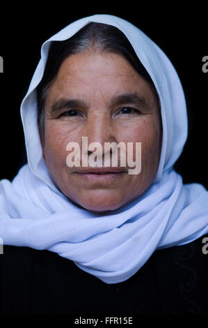 Jesidisch Minderheit, die den Völkermord in Sindschar Bergen aug 2015 geflohen Leben jetzt im Flüchtlingslager Ashdi, Nordirak Stockfoto