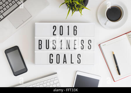 Unternehmensziele 2016 Stockfoto