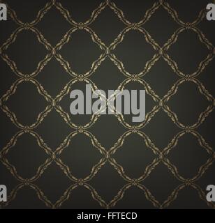 Vintage Gold Musterdesign mit Clipping-Maske Stock Vektor