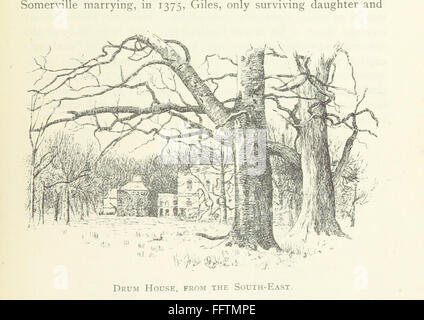 Dieses Bild ist von „Guide to Craigmillar and its Environment“, einem ausführlichen Reiseführer, der sich auf Craigmillar in Edinburgh, Schottland, konzentriert. Das Buch enthält 57 Illustrationen, die die Wahrzeichen, die Geschichte und das kulturelle Erbe der Region zeigen. Stockfoto