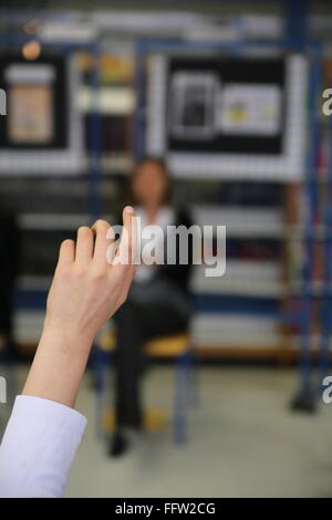 Workshops über die Freiheit der Rede und des Säkularismus in einer französischen Schule - 20/01/2015 - Frankreich / Essonne - nach dem Terror Stockfoto